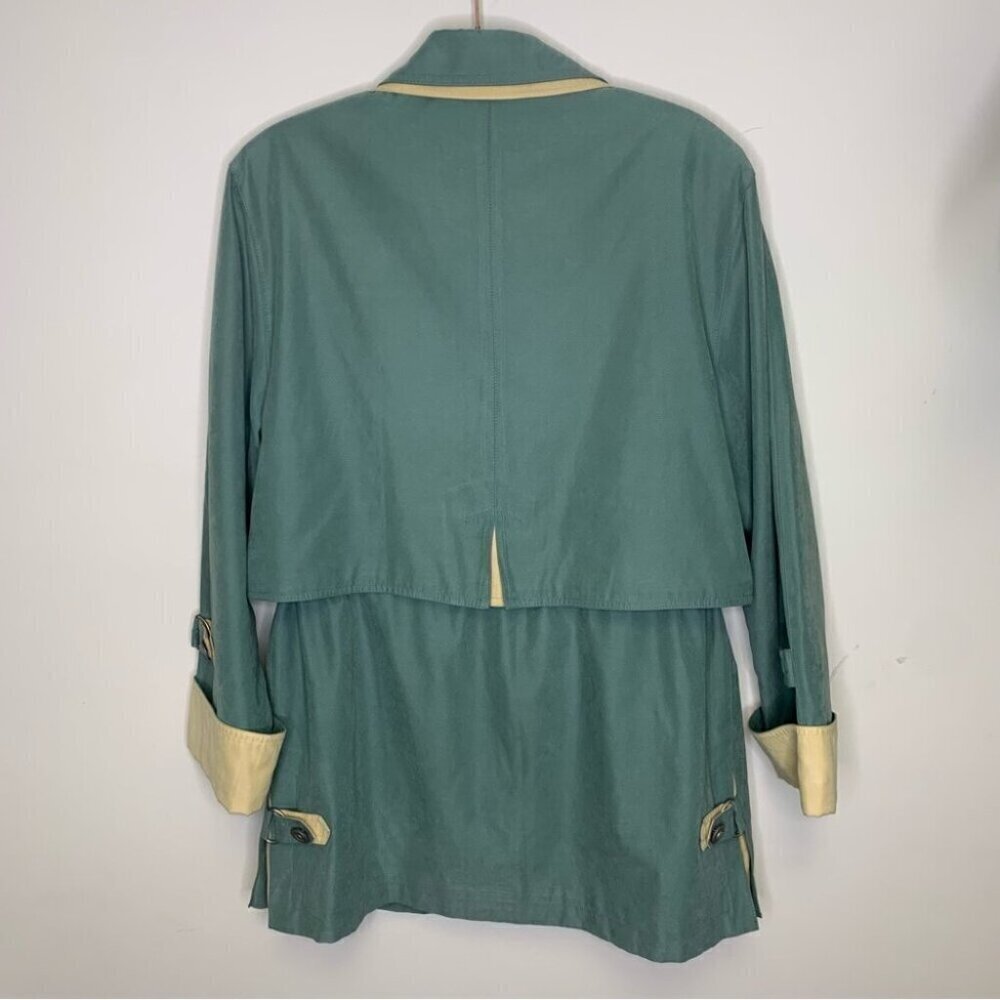 VINTAGE Moss Green Light Fisherman Core Coat Jacket Size M - Picture 9 of 15